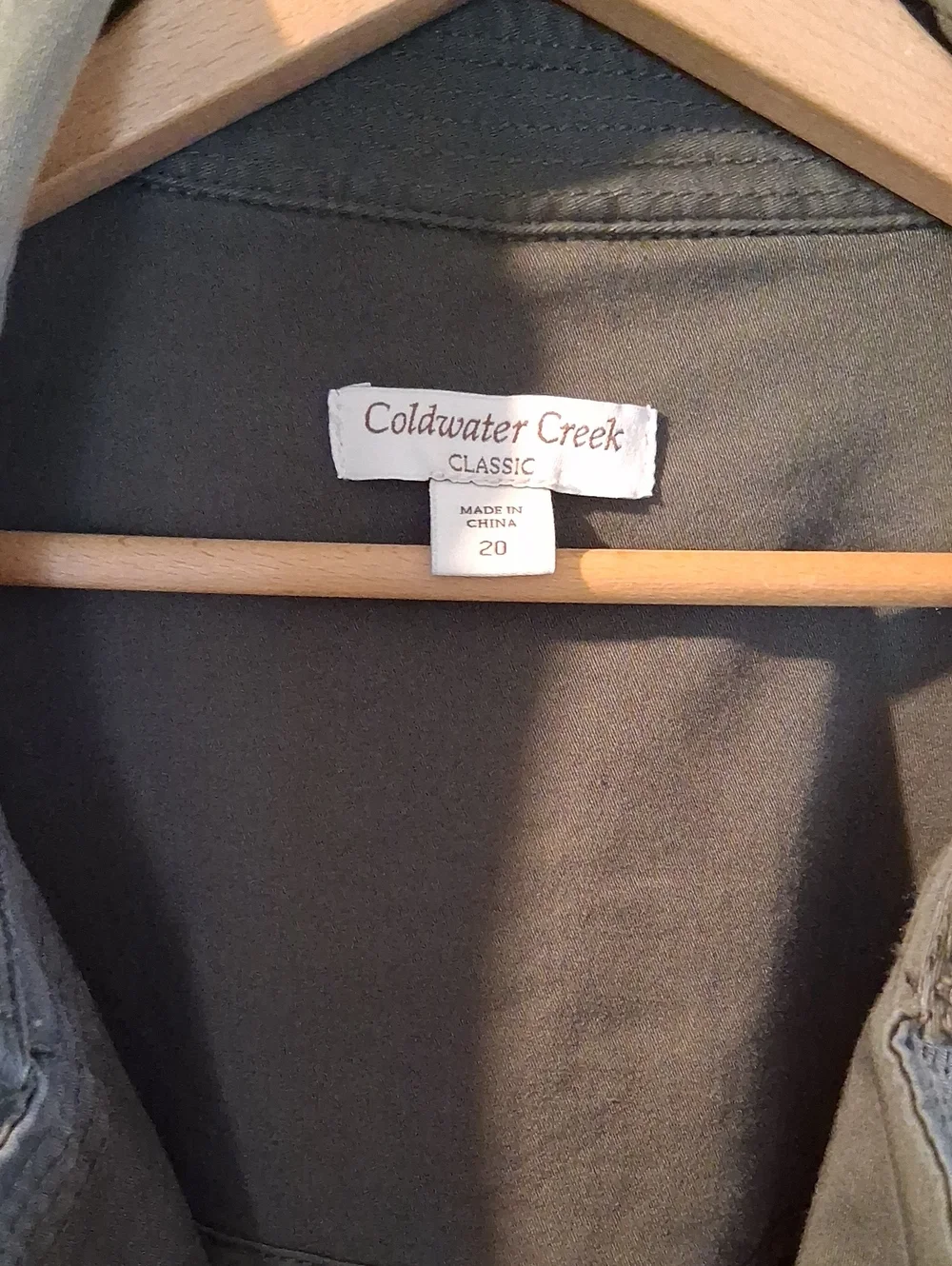 Coldwater Creek Olive Green Military-Style Utility Jacket